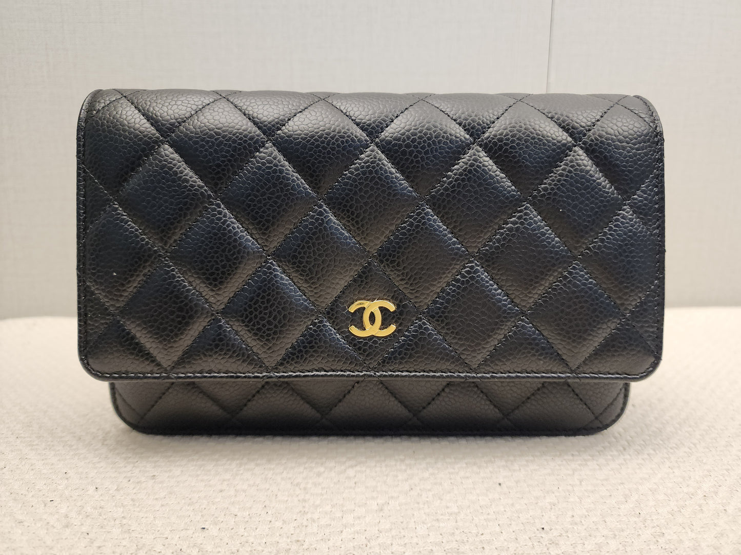 Chanel Black Caviar WOC (GHW)