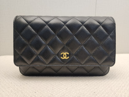 Chanel Black Caviar WOC (GHW)