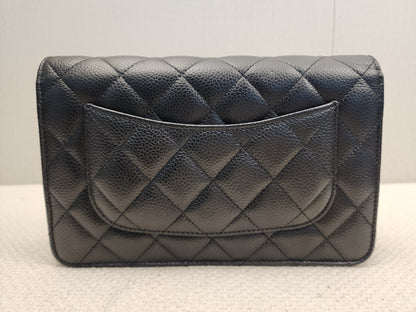 Chanel Black Caviar WOC (GHW)