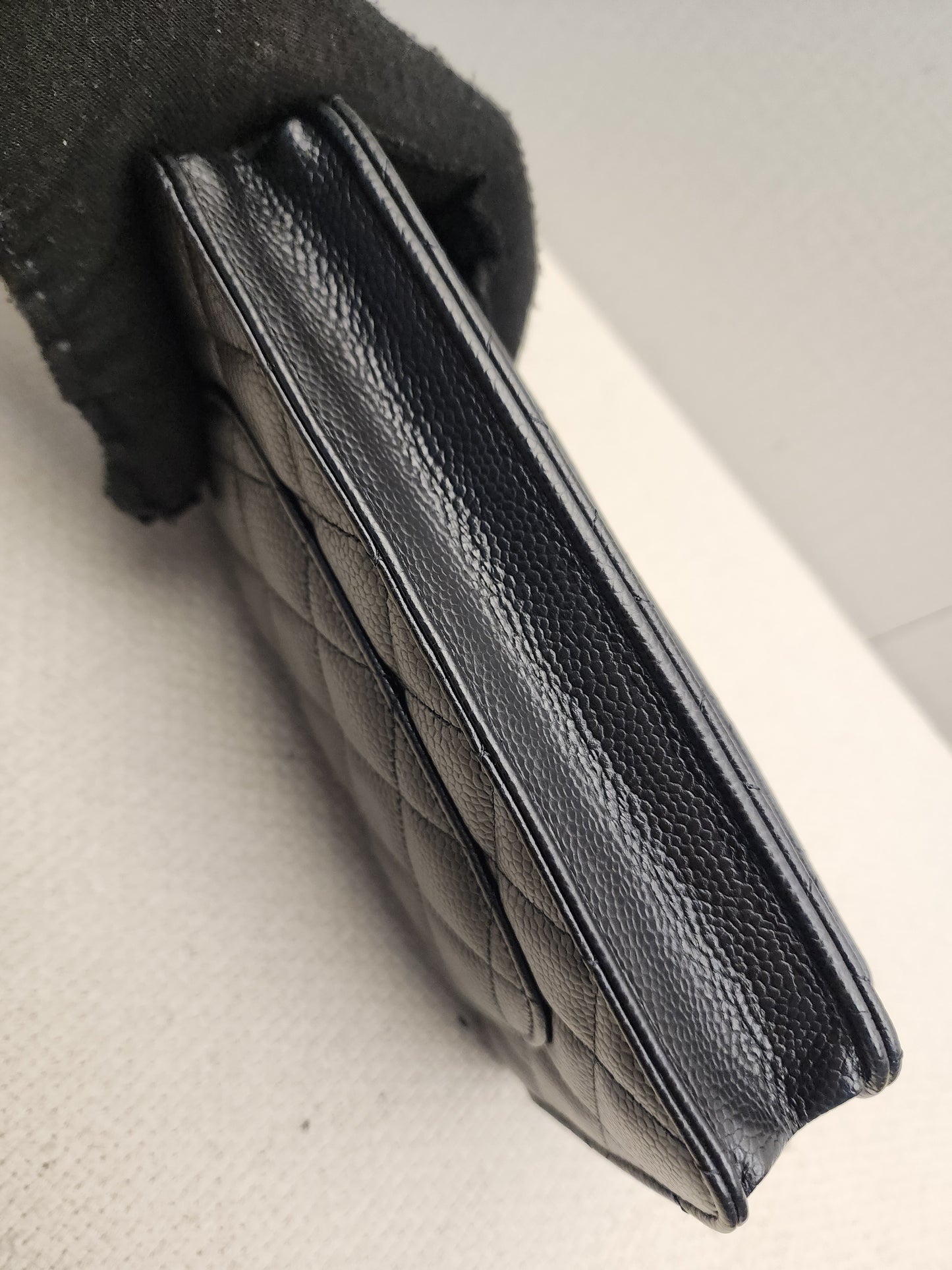 Chanel Black Caviar WOC (GHW)