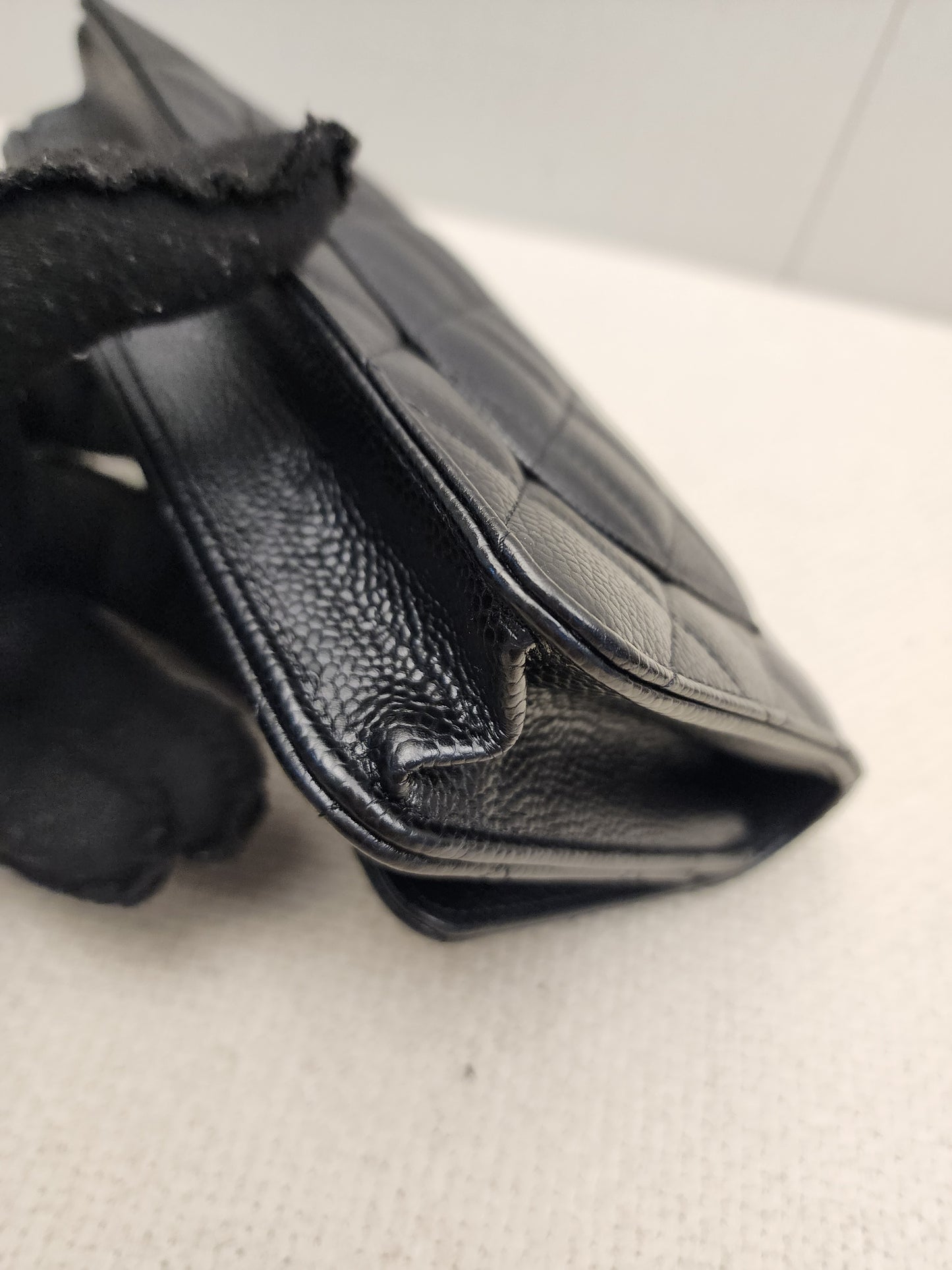 Chanel Black Caviar WOC (GHW)