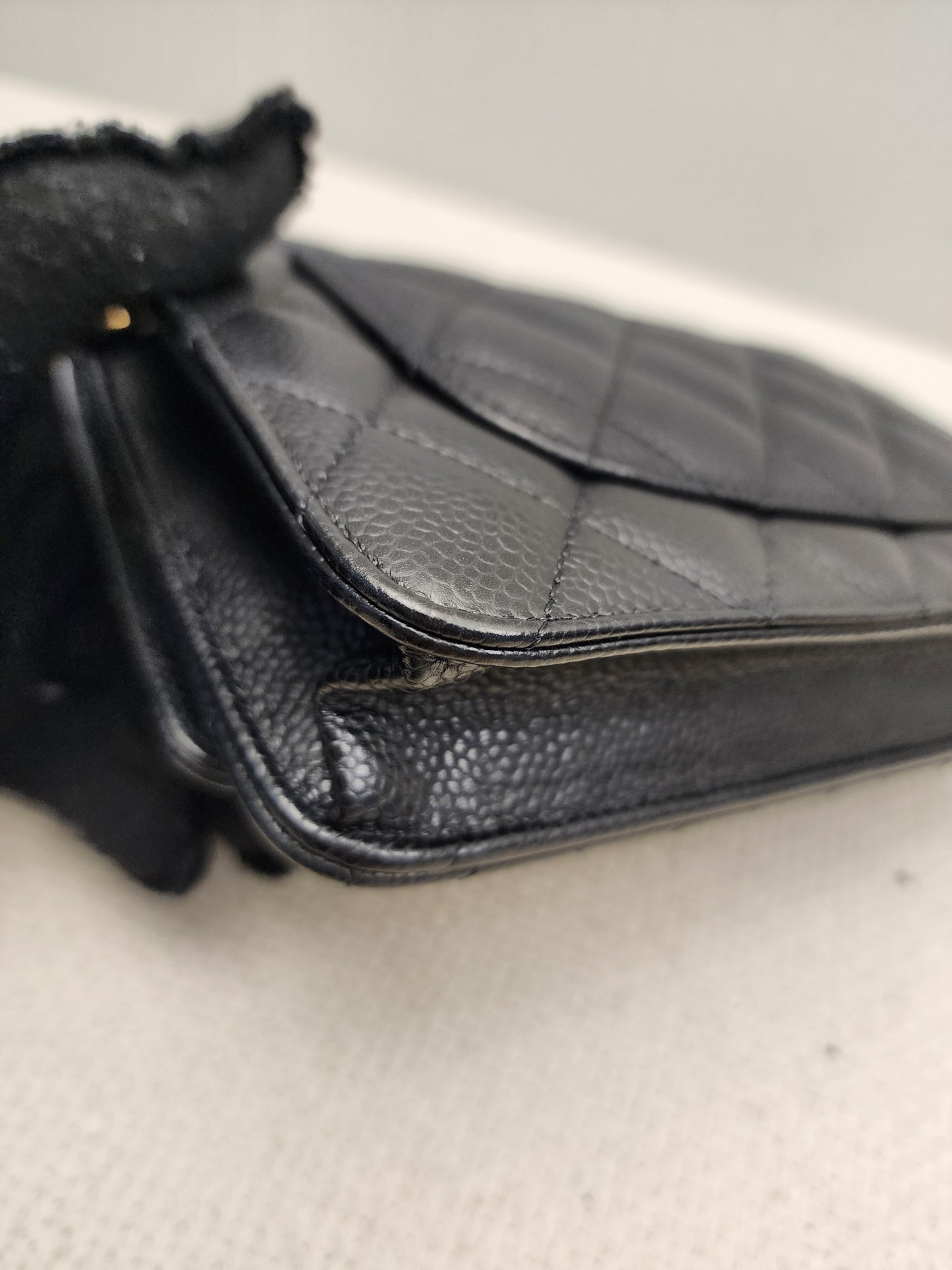 Chanel Black Caviar WOC (GHW)