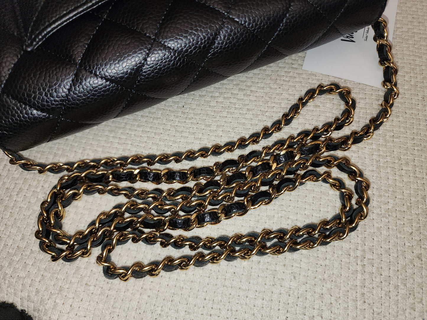 Chanel Black Caviar WOC (GHW)