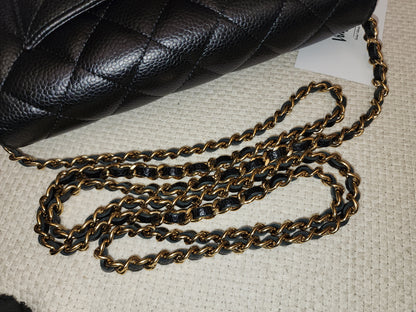 Chanel Black Caviar WOC (GHW)