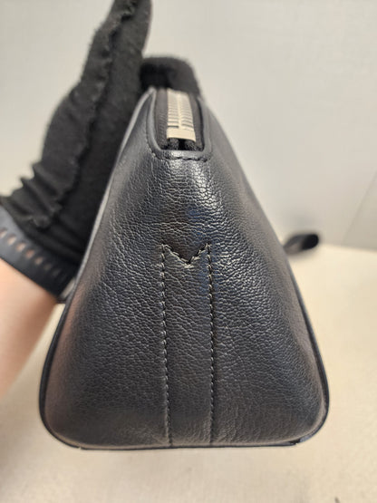Bvlgari Black Goatskin Antigona Wristlet Pouch
