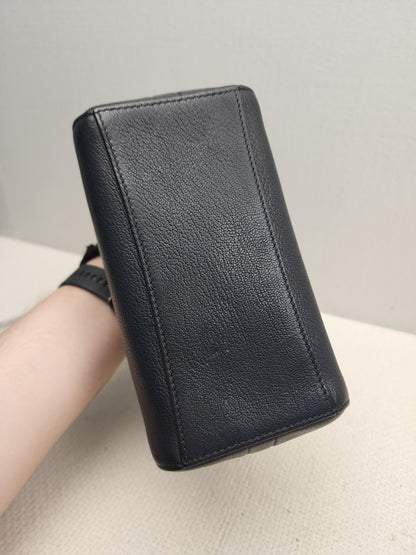 Bvlgari Black Goatskin Antigona Wristlet Pouch