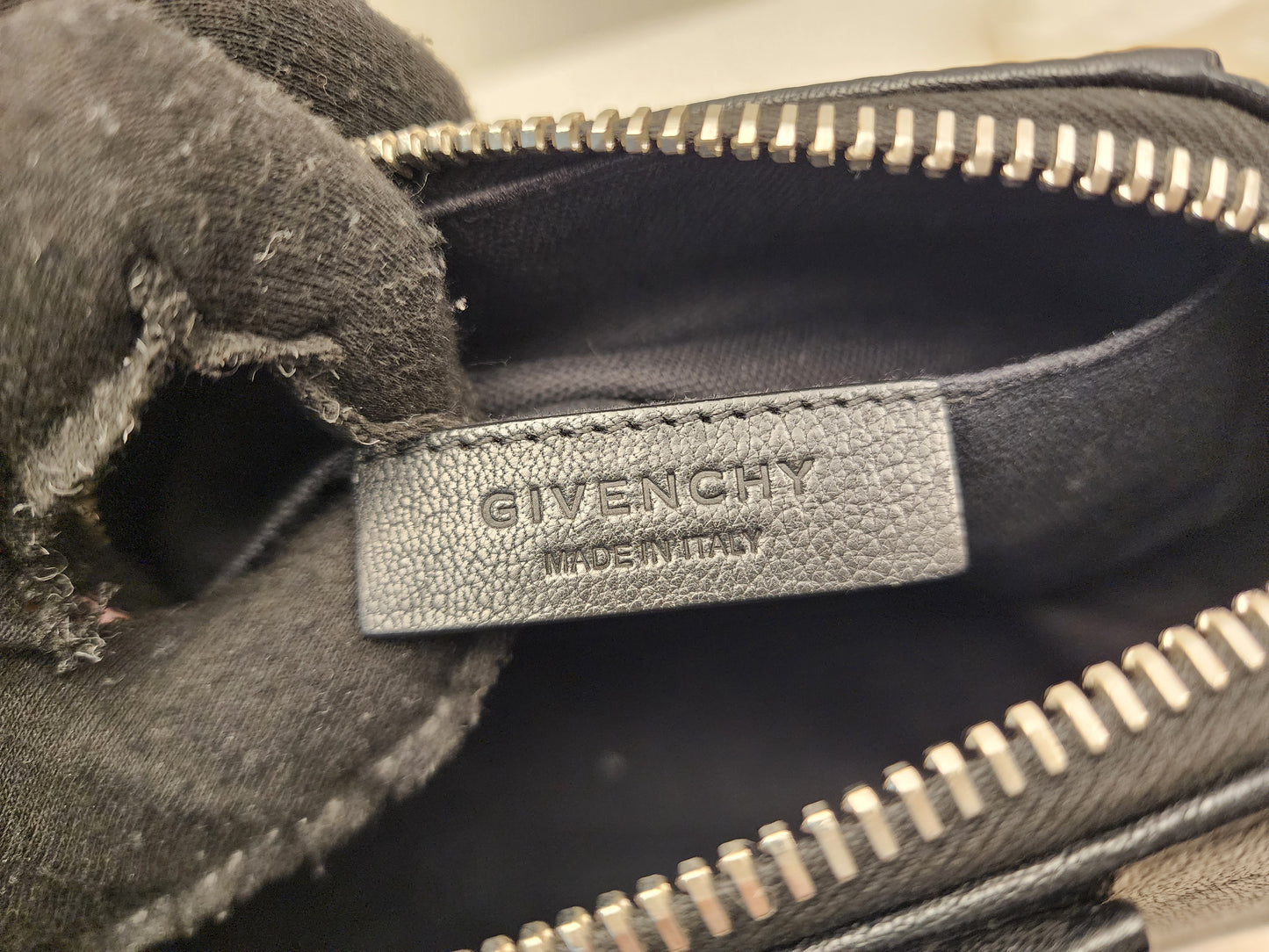 Bvlgari Black Goatskin Antigona Wristlet Pouch