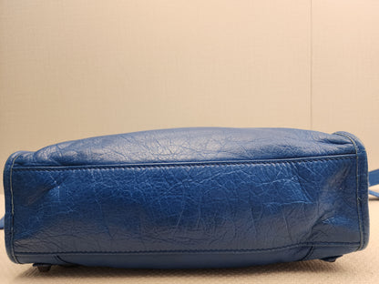 Balenciaga Blue Agneau Small City Bag (RHW)