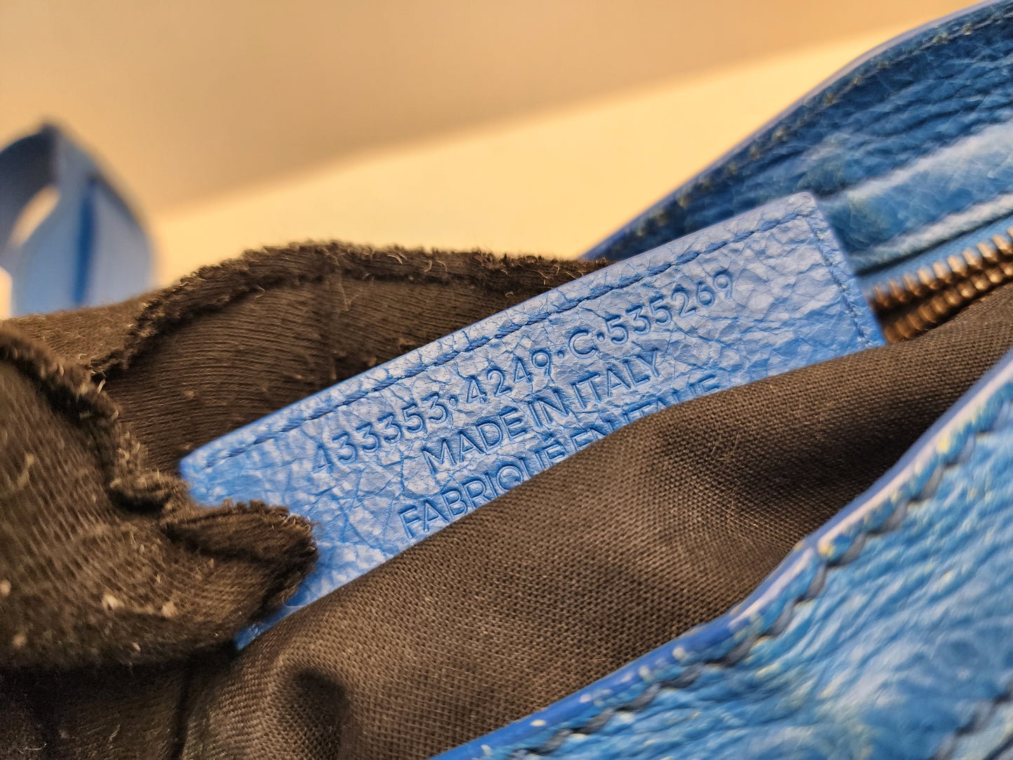 Balenciaga Blue Agneau Small City Bag (RHW)