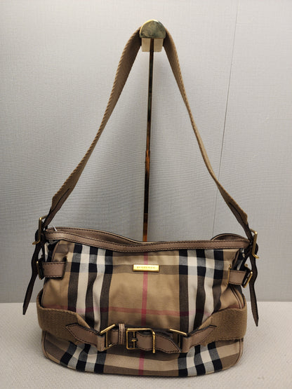 Burberry Brown House Check Parsons Hobo Bag