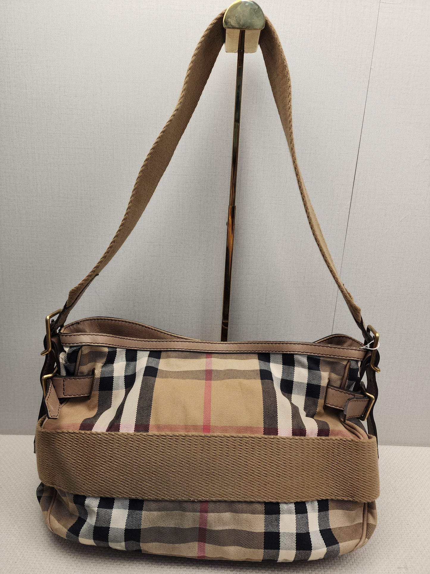 Burberry Brown House Check Parsons Hobo Bag