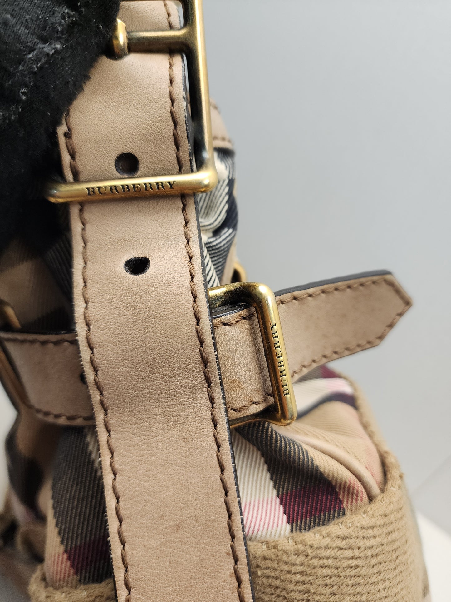 Burberry Brown House Check Parsons Hobo Bag