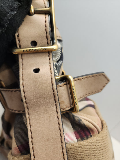 Burberry Brown House Check Parsons Hobo Bag