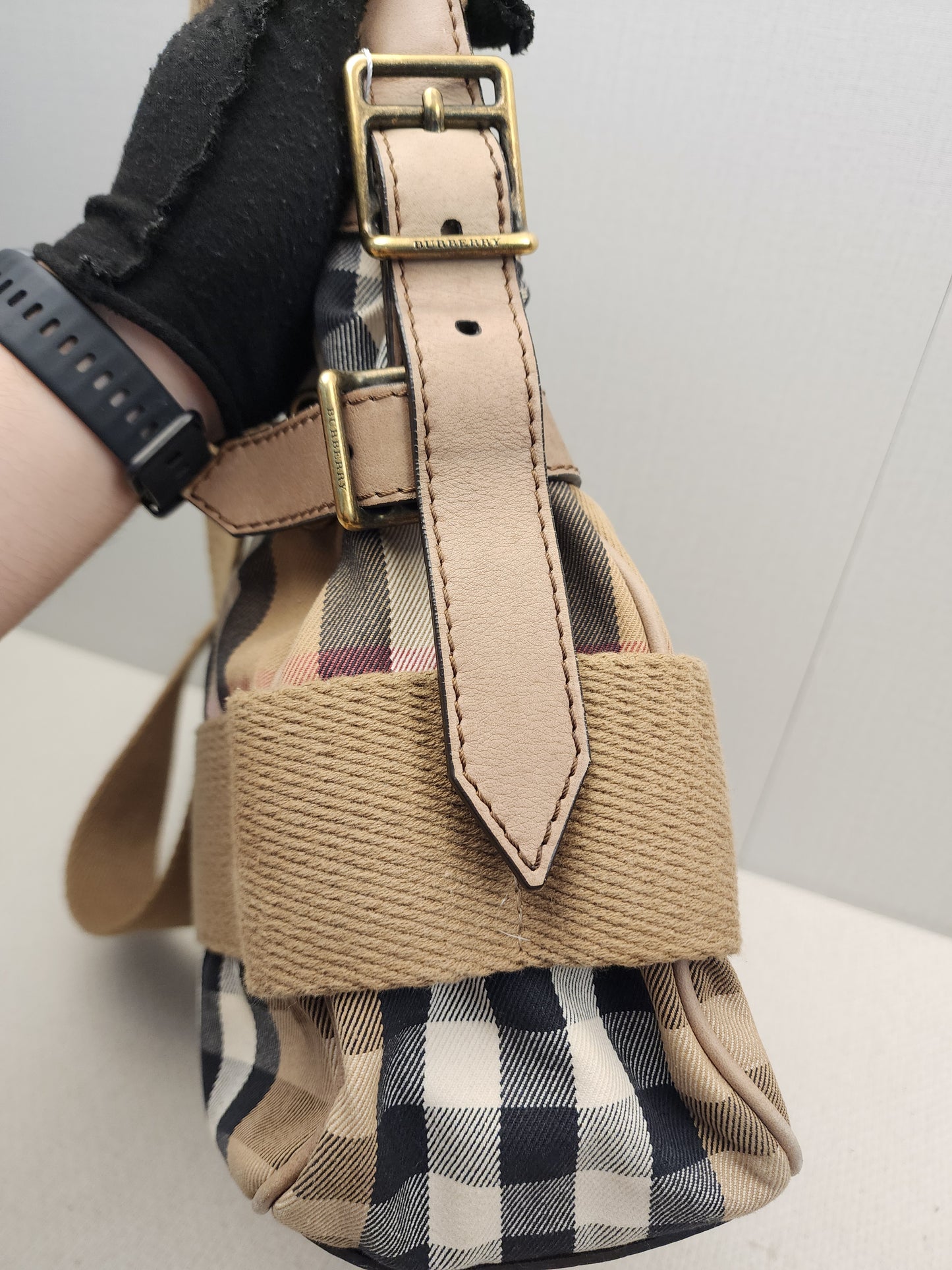 Burberry Brown House Check Parsons Hobo Bag