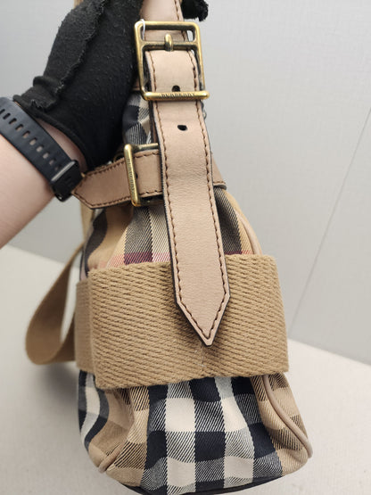 Burberry Brown House Check Parsons Hobo Bag