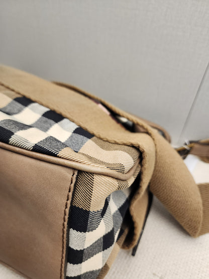 Burberry Brown House Check Parsons Hobo Bag
