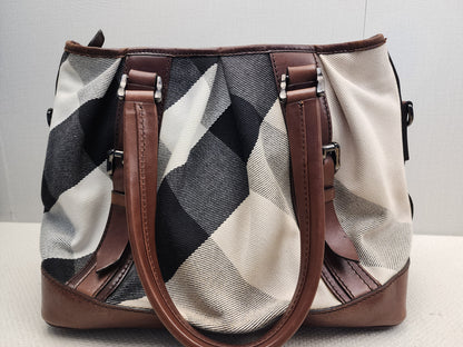 Burberry Mega Check Canvas Lowry Tote