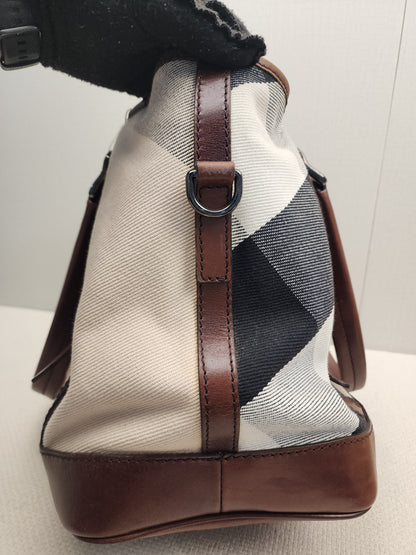 Burberry Mega Check Canvas Lowry Tote