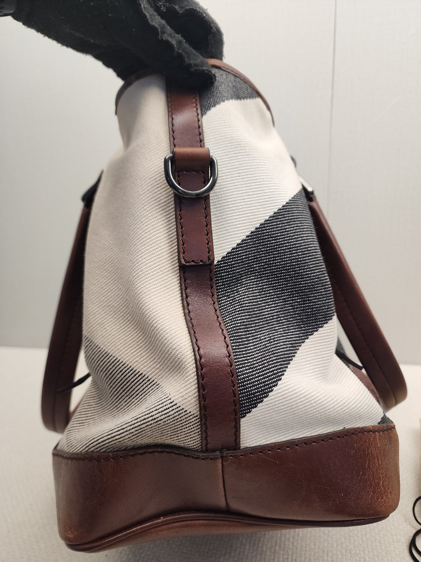 Burberry Mega Check Canvas Lowry Tote