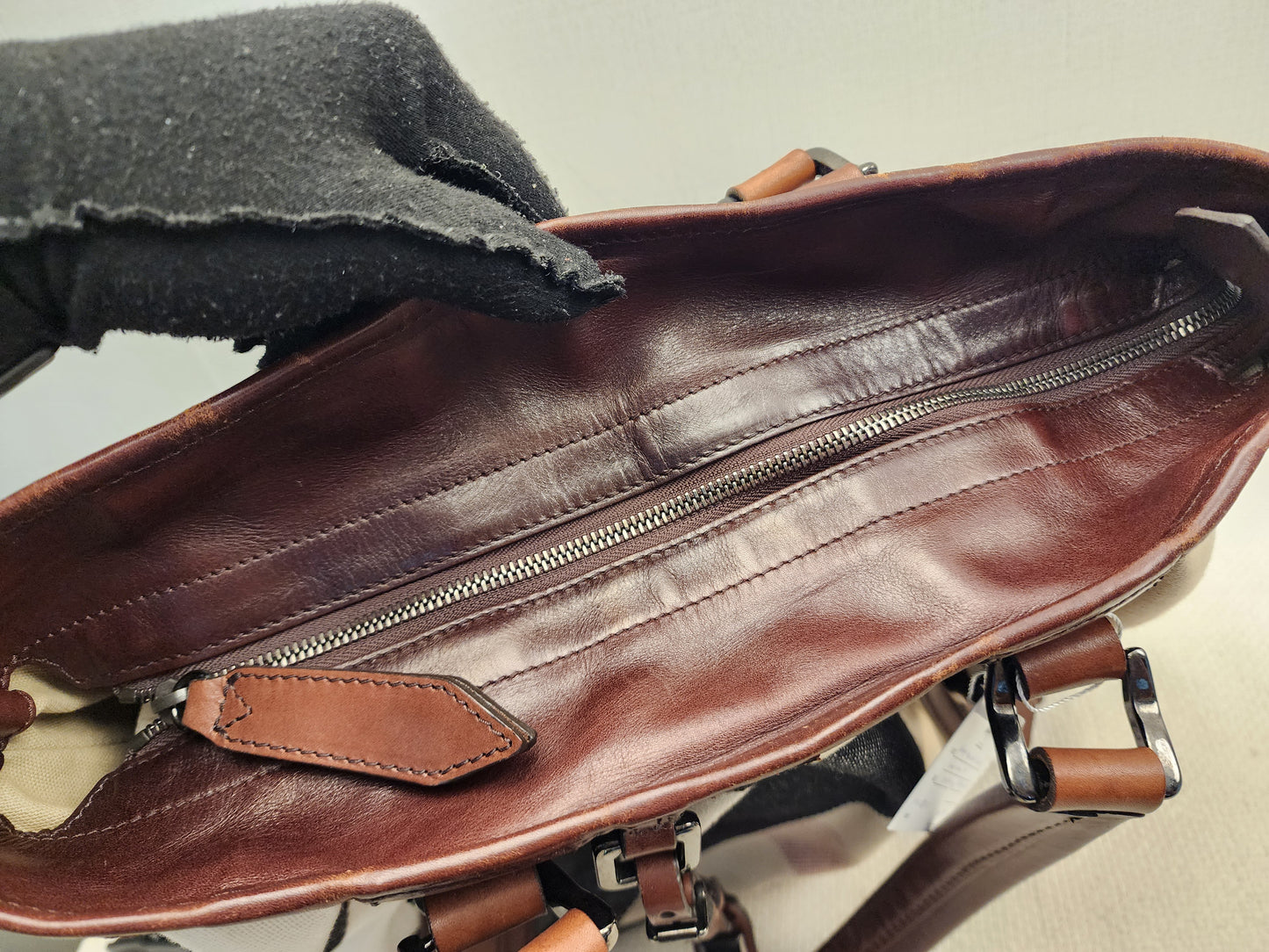 Burberry Mega Check Canvas Lowry Tote