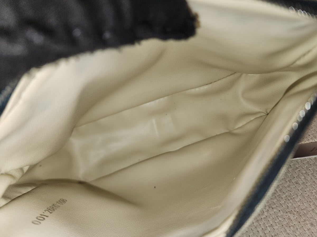 Fendi Navy Canvas Zucchini Mini Shoulder Bag