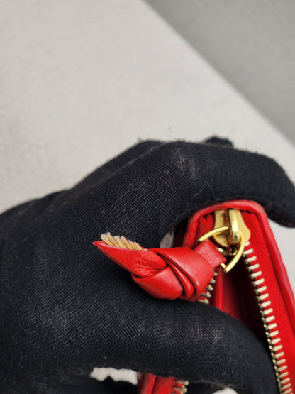 Gucci Red Calfskin Sylvie Shoulder Bag (GHW)