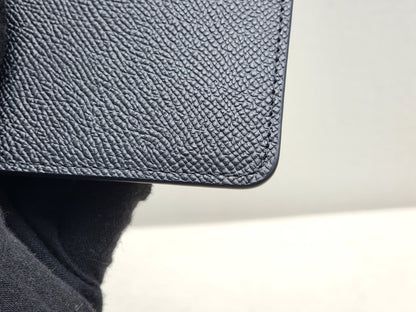 Burberry Black Calfskin Alec Zip Card Holder