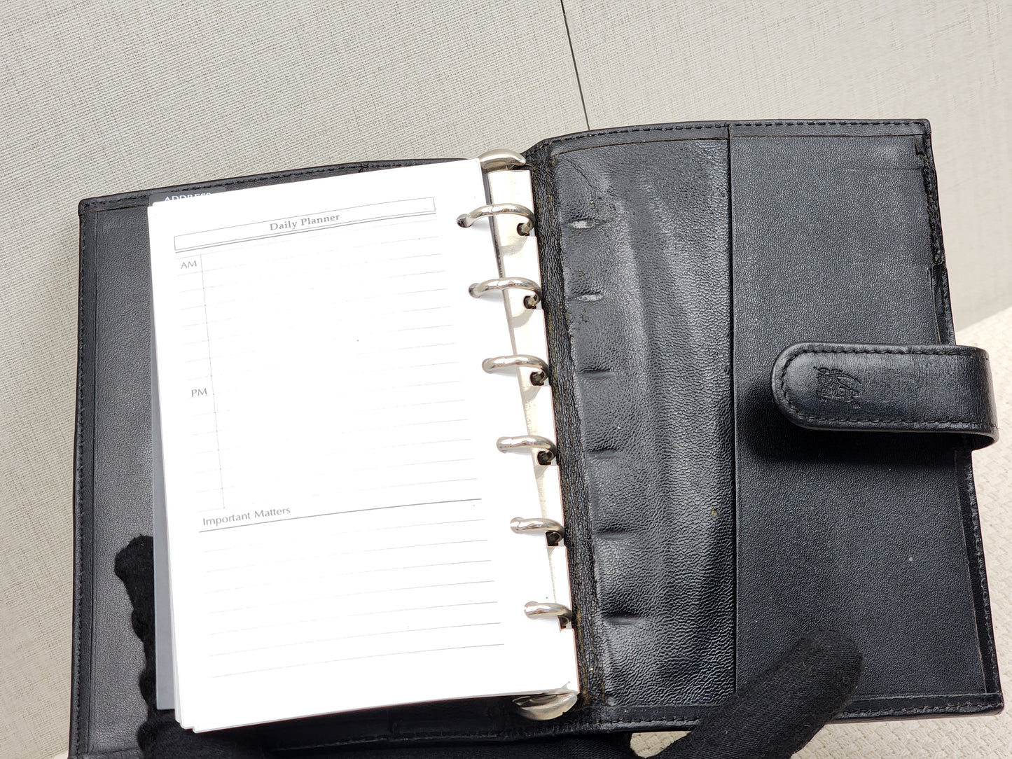 Burberry Nova Check 6-ring Agenda Planner