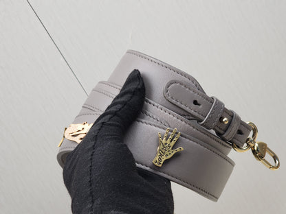 Dior Grey Lambskin Small Lady Dior (GHW)