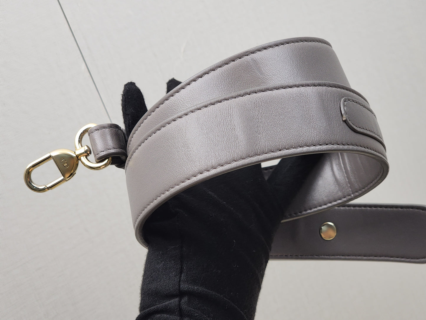 Dior Grey Lambskin Small Lady Dior (GHW)