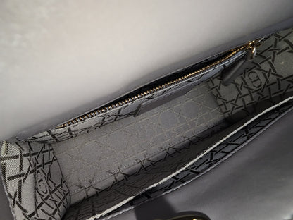 Dior Grey Lambskin Small Lady Dior (GHW)