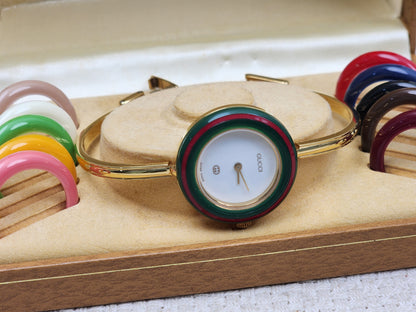 Gold Vintage 1100L Interchangeable Bezel Quartz Watch