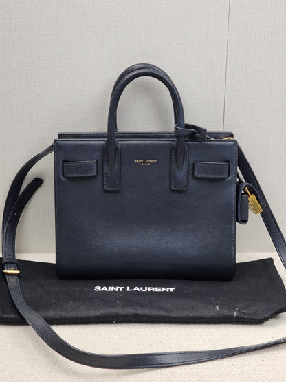 YSL Black Nano Sac De Jour (GHW)