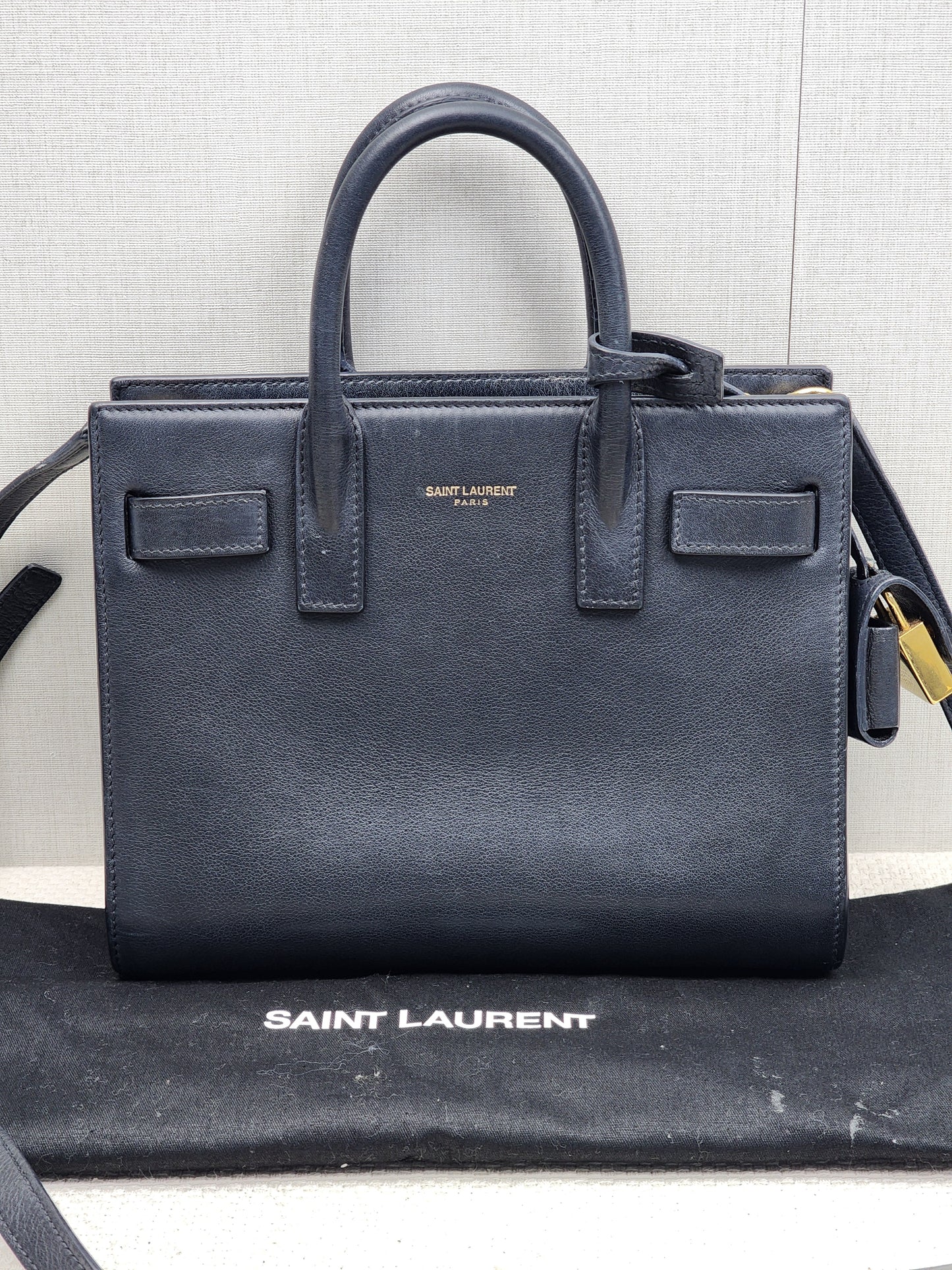 YSL Black Nano Sac De Jour (GHW)