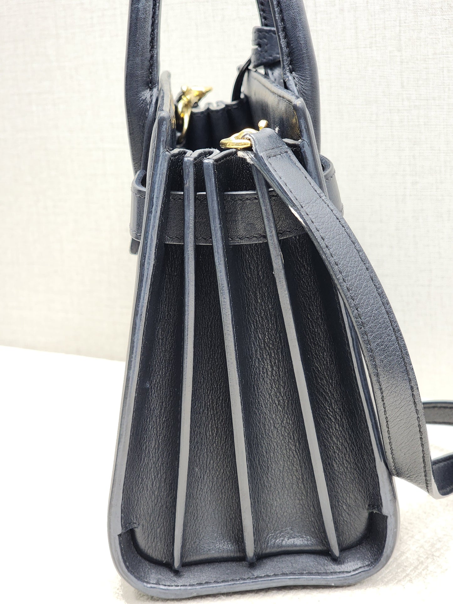 YSL Black Nano Sac De Jour (GHW)