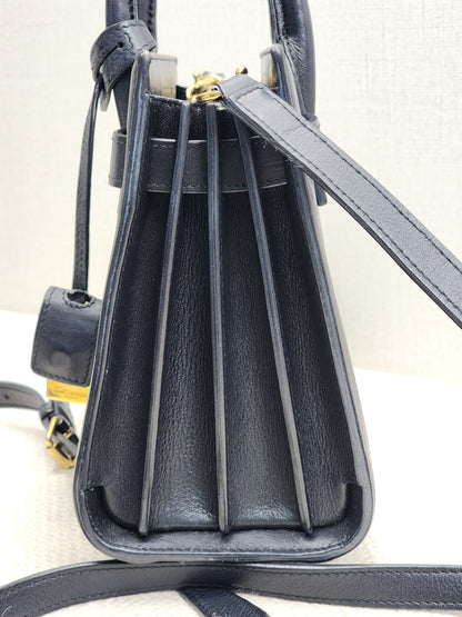 YSL Black Nano Sac De Jour (GHW)