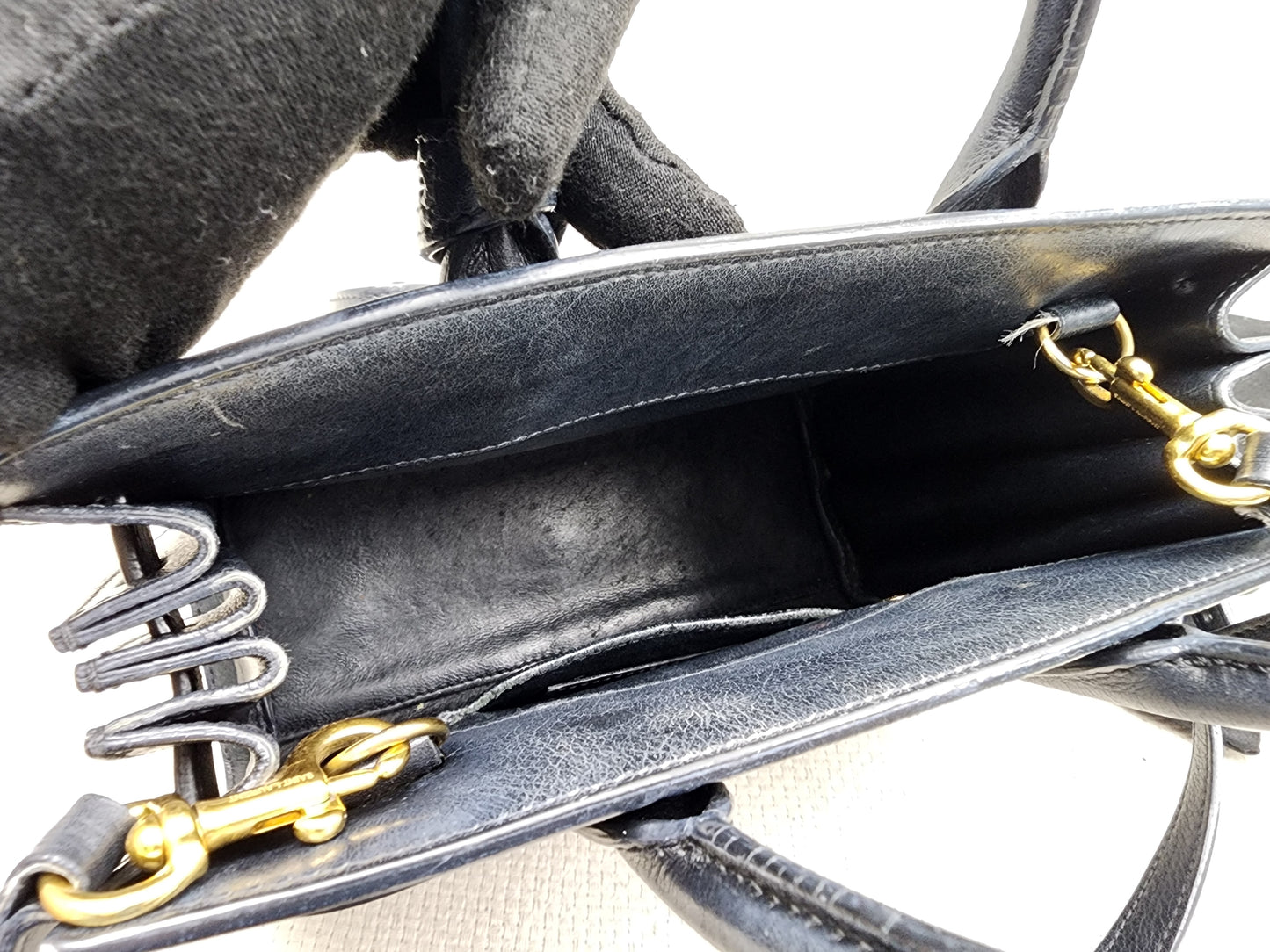 YSL Black Nano Sac De Jour (GHW)