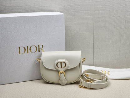 Dior White Calfskin Mini Bobby (GHW)