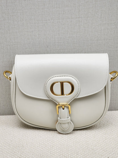 Dior White Calfskin Mini Bobby (GHW)