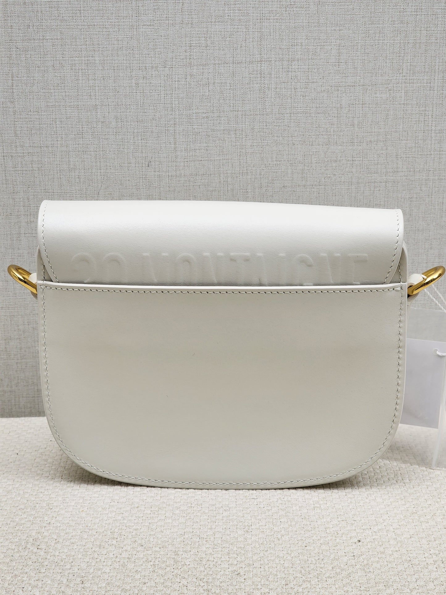 Dior White Calfskin Mini Bobby (GHW)