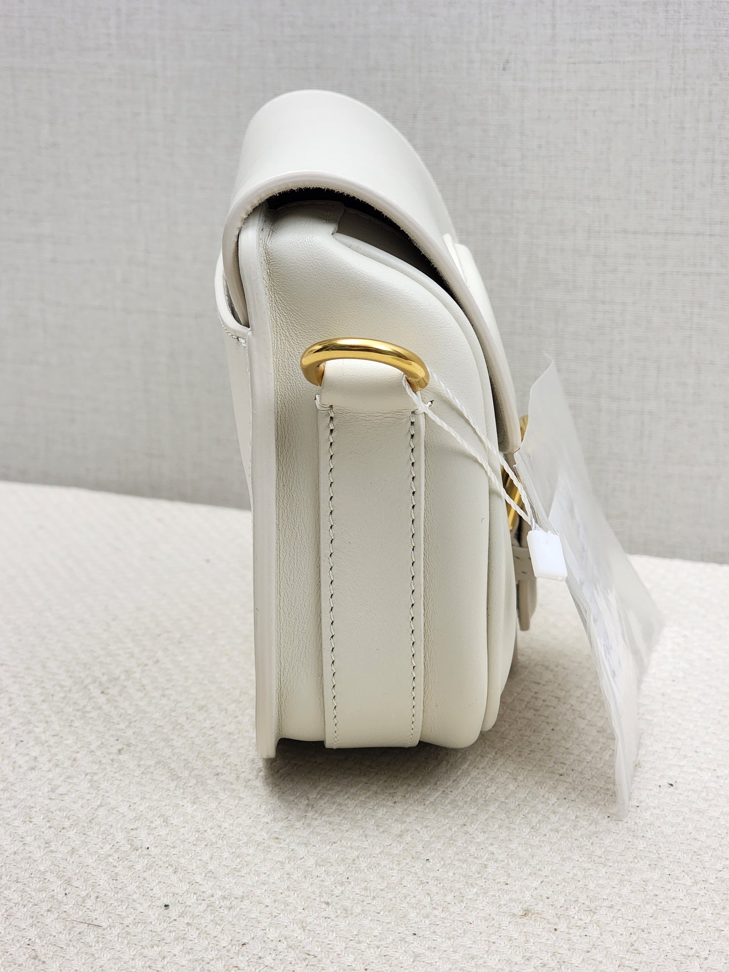 Dior White Calfskin Mini Bobby (GHW)