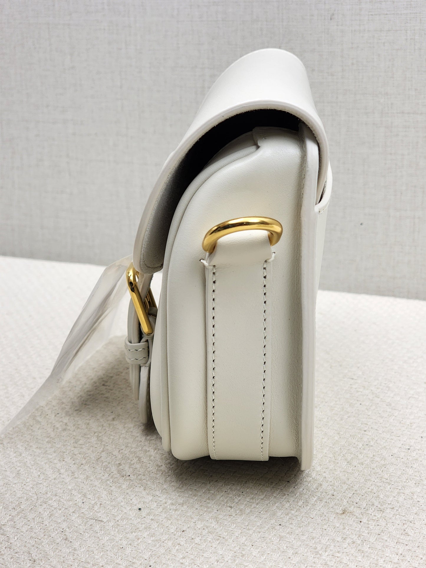 Dior White Calfskin Mini Bobby (GHW)
