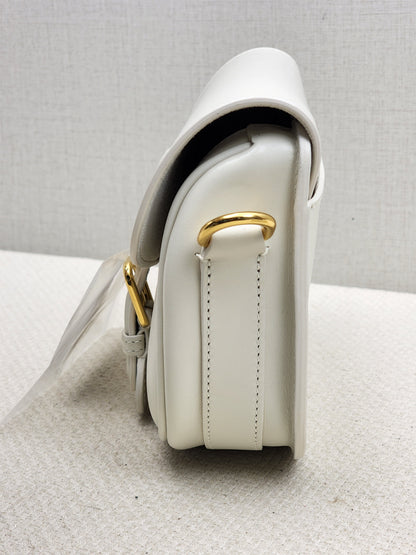 Dior White Calfskin Mini Bobby (GHW)