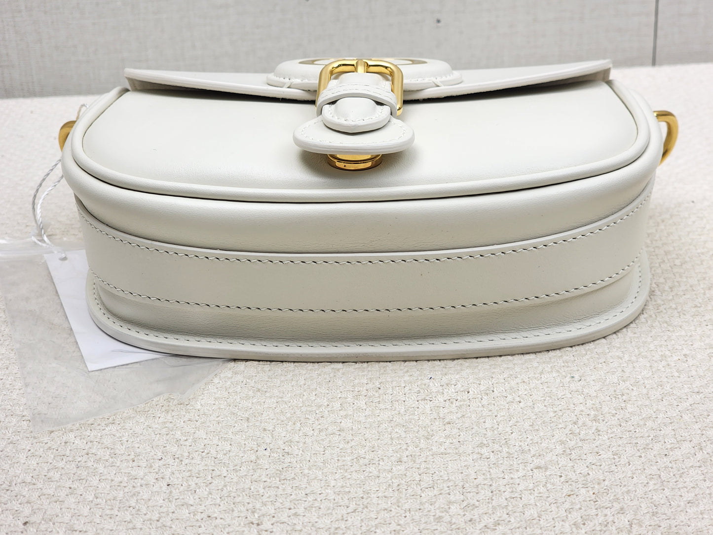 Dior White Calfskin Mini Bobby (GHW)