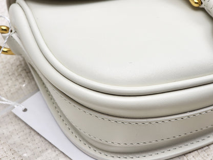 Dior White Calfskin Mini Bobby (GHW)