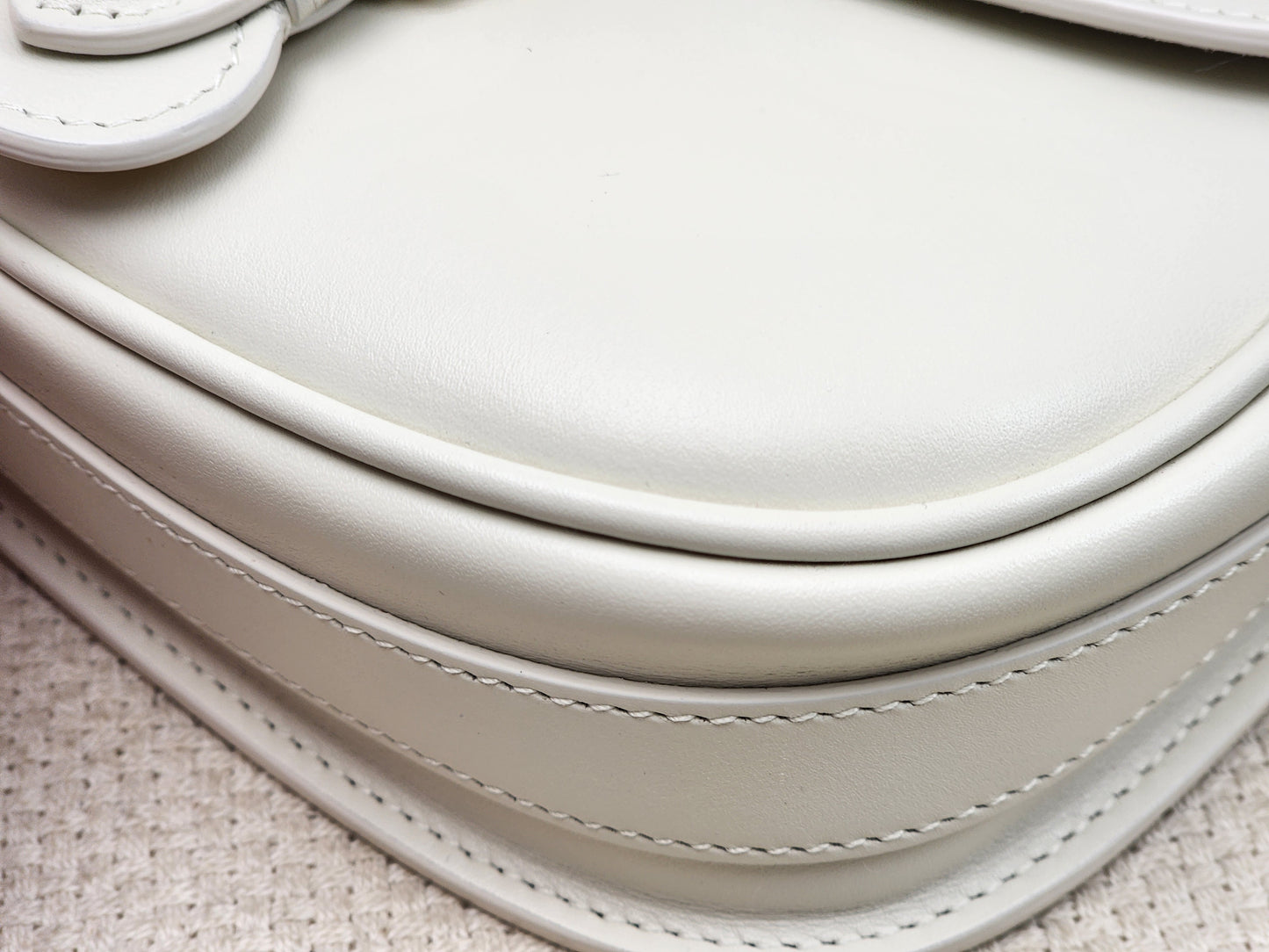 Dior White Calfskin Mini Bobby (GHW)
