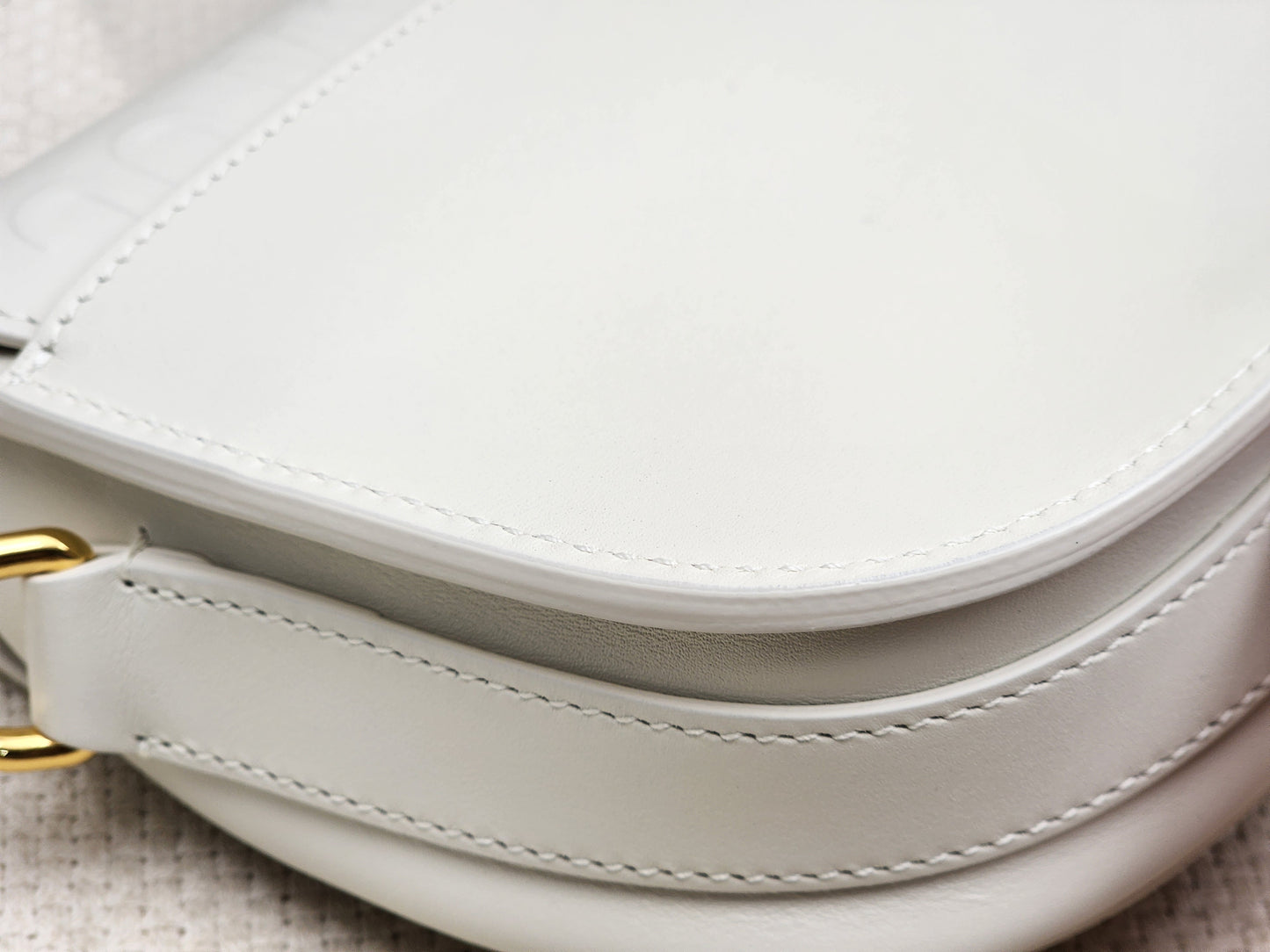 Dior White Calfskin Mini Bobby (GHW)