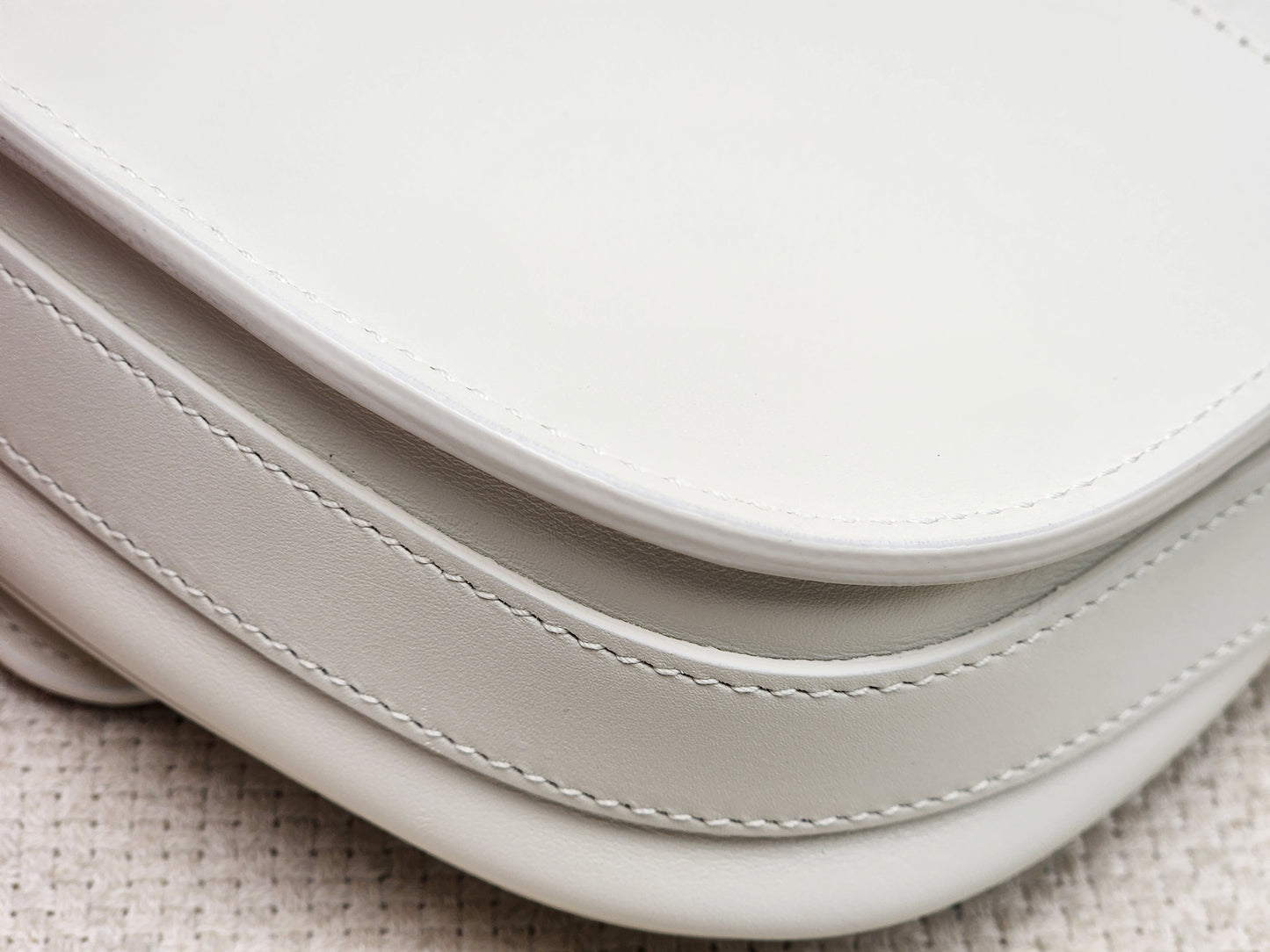 Dior White Calfskin Mini Bobby (GHW)