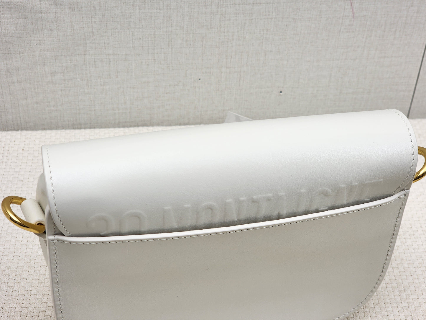 Dior White Calfskin Mini Bobby (GHW)