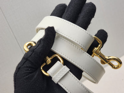 Dior White Calfskin Mini Bobby (GHW)